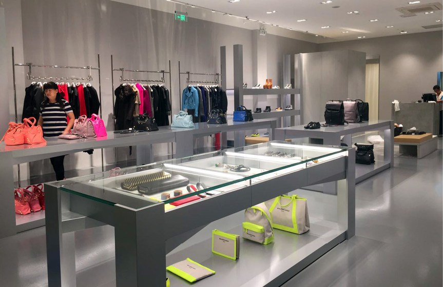 Flowcoat HTS and Flowcrete SF41 installed at Balenciaga Outlet Store