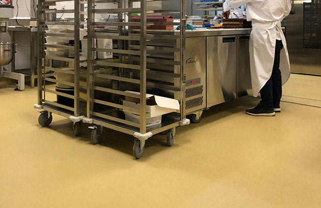 A flooring solution was required that could meet the demands of a bustling food preparation environment, whilst maintaining the standards expected by both the staff and the guests.