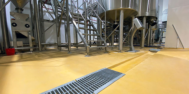 cementitious PU flooring for food and beverage factory
