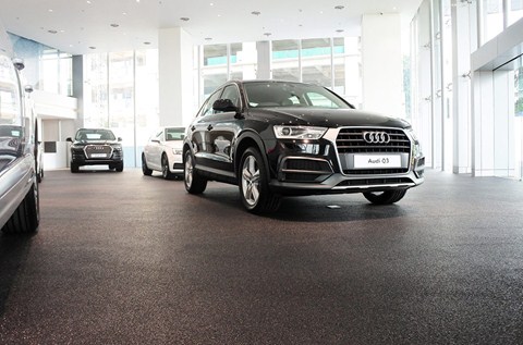 Flowcrete Supplies Rustik to Audi Showroom