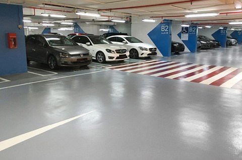 Flowcrete Asia Refurbishes Raffles City Car Park