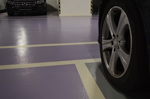 Colourful Car Park Coating for Luxurious Hotel