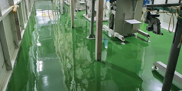 epoxy flooring for food and beverage factory