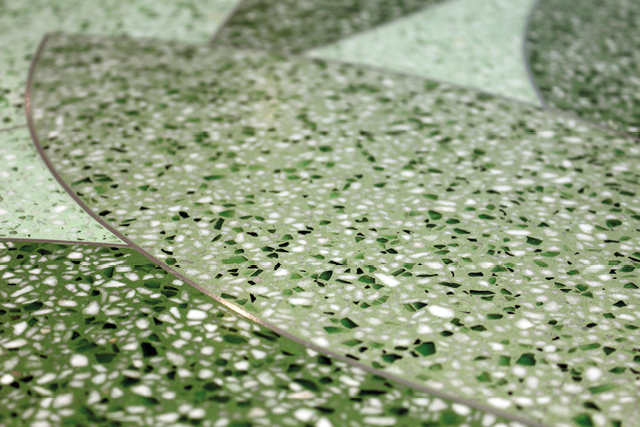 Green Epoxy Terrazzo Pattern