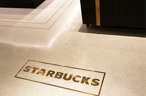 Epoxy Terrazzo Installed at Starbucks Genting SkyWorlds