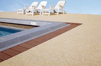 Flowcrete's Stone Carpet Sets Off Swimming Pools